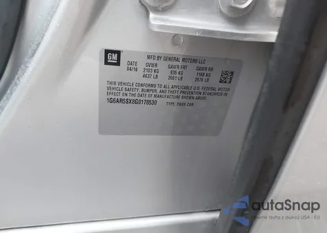 2016 Cadillac Cts Luxury Collection from USA, damaged, VIN 1G6AR5SX8G0178530